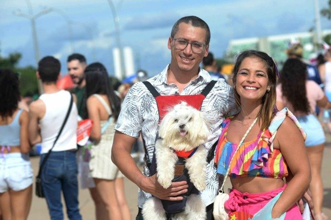 Tutores de Ayla garantem que todo mundo quer "falar" com ela - (crédito: ED ALVES/CB/D.A.Press) Tutores de Ayla garantem que todo mundo quer "falar" com ela - (crédito: ED ALVES/CB/D.A.Press)