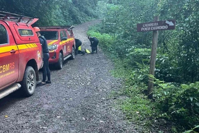 Corpo foi encontrado pelo Corpo de Bombeiros - (crédito: CBM RS) Corpo foi encontrado pelo Corpo de Bombeiros - (crédito: CBM RS)