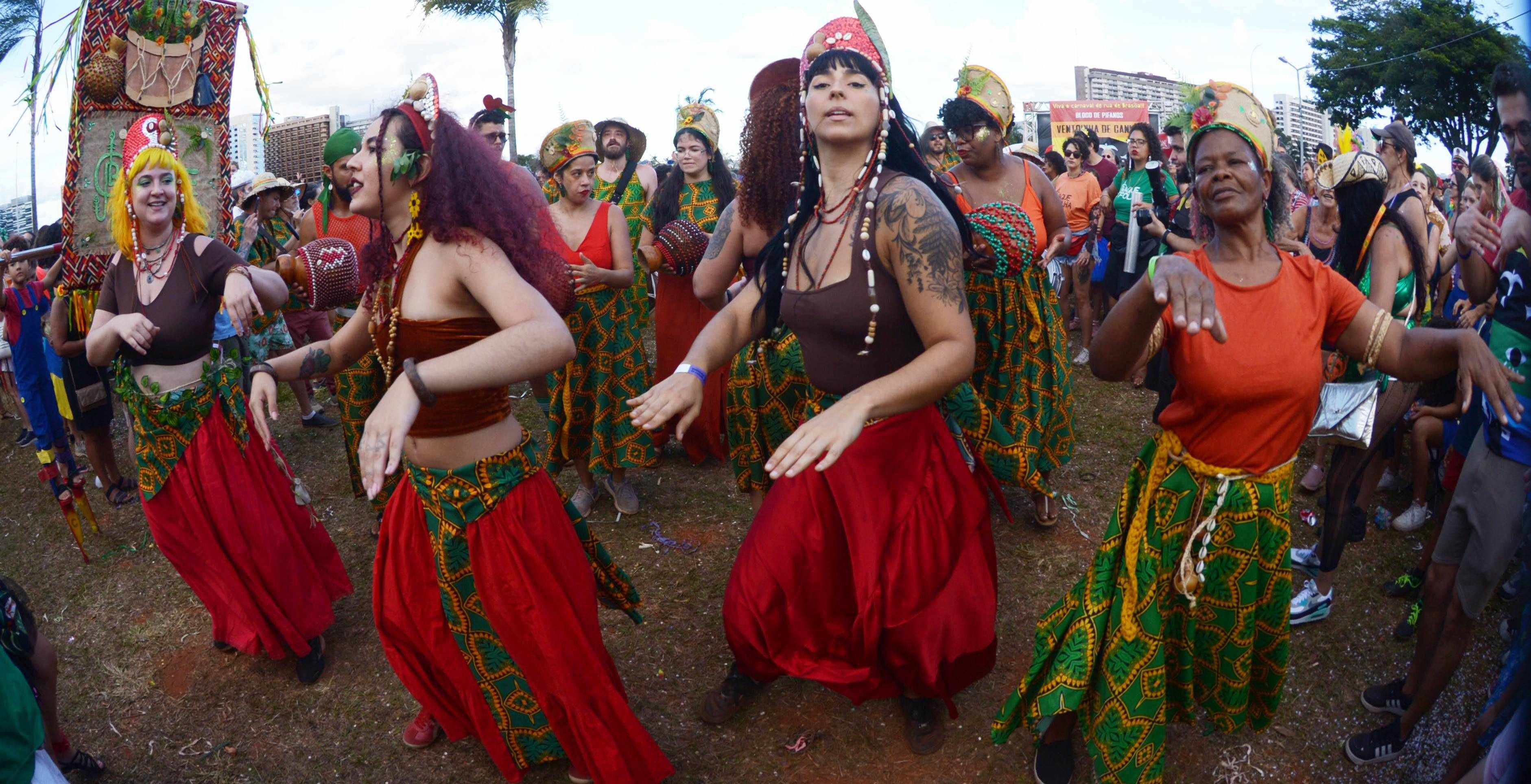 Os foli&otilde;es do Bloco Ventoinha de Canudo esbanjaram energia e empolga&ccedil;&atilde;o