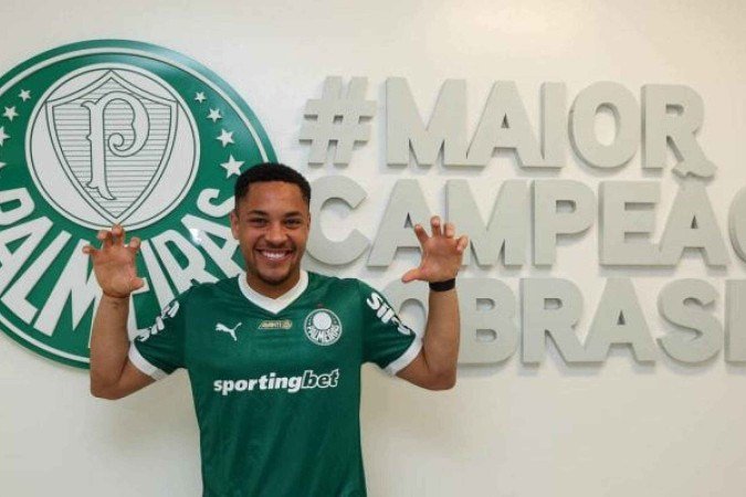 Vitor Roque novo reforço do Alviverde -  -  (crédito: Foto: Cesar Greco/Palmeiras)