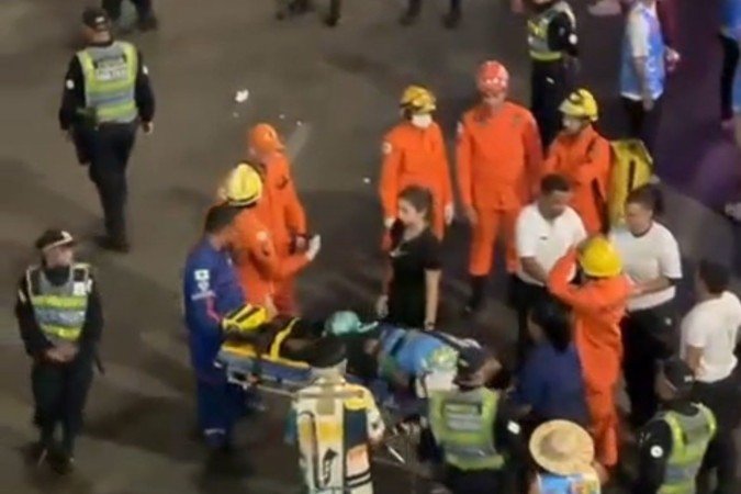 O homem foi atropelado durante o cortejo do Bloco Pacotão - (crédito: Cedido ao Correio) O homem foi atropelado durante o cortejo do Bloco Pacotão - (crédito: Cedido ao Correio)