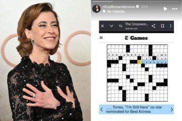 Fernanda chegou a ser apontada como favorita ao prêmio de Melhor Atriz pelo jornal -  (crédito: Monica Schipper / Getty Images via AFP e Reprodução/Instagram)
