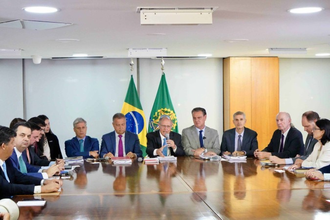 Vice Presidente da República Geraldo Alckmin anunciou medidas para redução do preço dos alimentos, após reunião no Palácio do Planalto -  (crédito: Cadu Gomes/VPR)