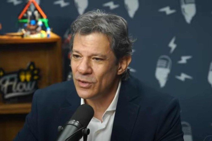 Fernando Haddad, ministro da Fazenda, durante entrevista a um podcast nesta sexta-feira (7/3) - (crédito: Reprodução/YouTube/Flow Podcast) Fernando Haddad, ministro da Fazenda, durante entrevista a um podcast nesta sexta-feira (7/3) - (crédito: Reprodução/YouTube/Flow Podcast)