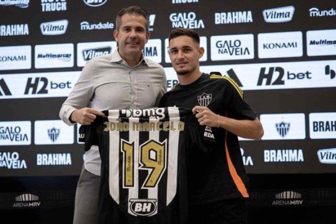 João Marcelo, ex-Guarani, é o novo reforço do Atlético-MG para o restante da temporada - (crédito: Foto: Pedro Souza / Atlético) João Marcelo, ex-Guarani, é o novo reforço do Atlético-MG para o restante da temporada - (crédito: Foto: Pedro Souza / Atlético)
