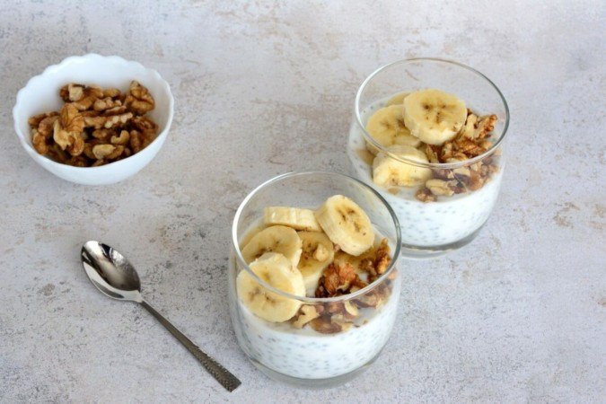 Pudim de chia com banana (Imagem: Irkhabar | Shutterstock) - (crédito: EdiCase) Pudim de chia com banana (Imagem: Irkhabar | Shutterstock) - (crédito: EdiCase)