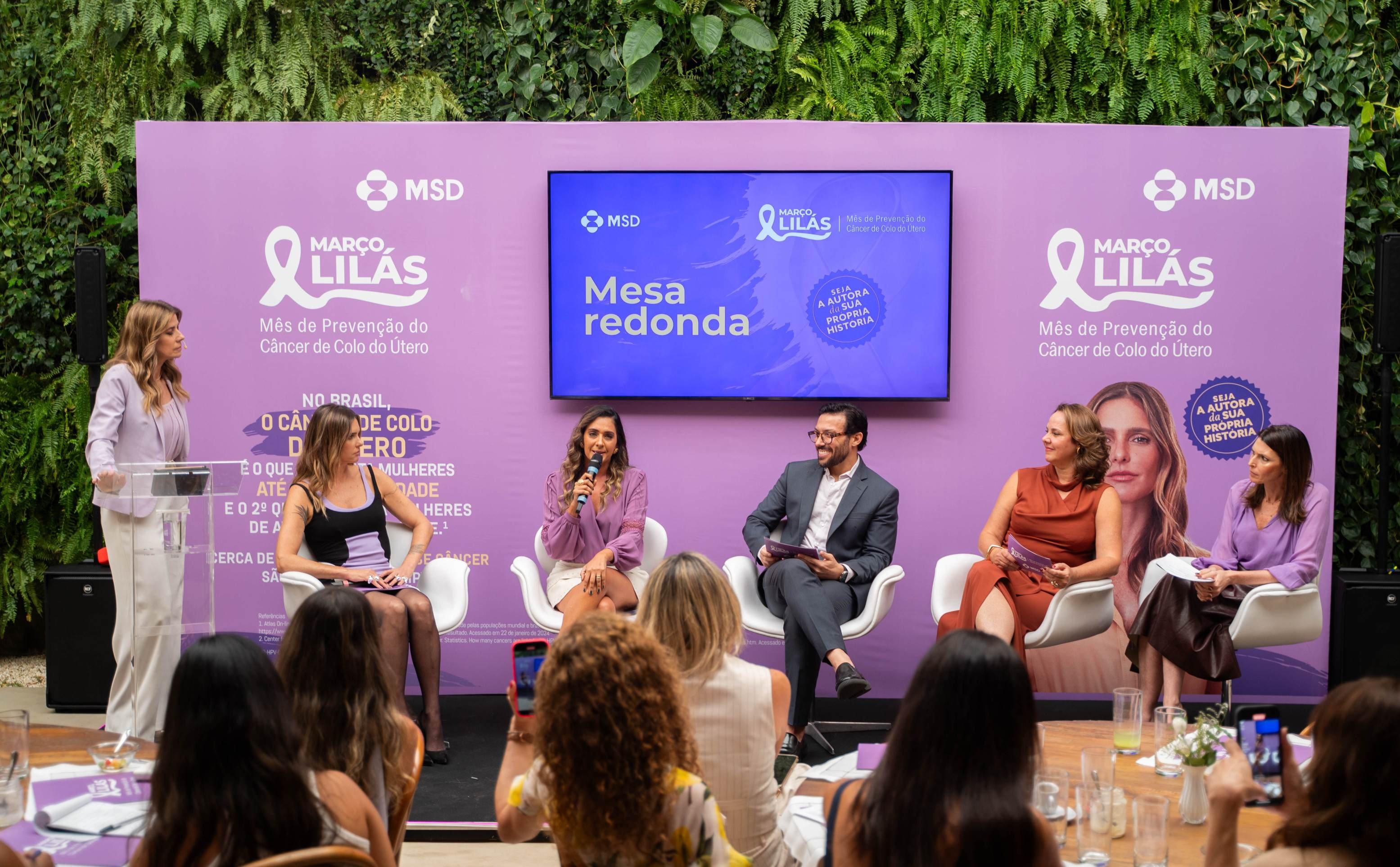  A campanha de conscientização e prevenção sobre o câncer de colo de útero foi lançada na presença da embaixadora da campanha, Fernanda Lima, médicos, especialistas e um time de influenciadoras 