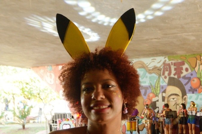 Thayna Felix, que só havia ido a um bloco nesse carnaval, aproveitou para curtir mais um dia de folia