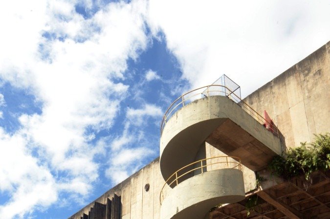  09/03/2025. Ed Alves CB/DA Press. Revista. Brutalismo, estilo Arquitetonico que Inspirou o filme que levou o Oscar de  Melhor Filme. Fachada do RU - Restaurante Universitario - UnB.  