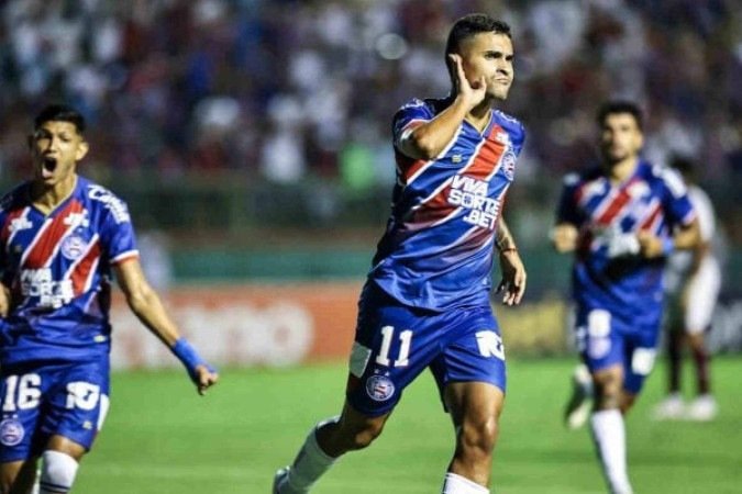 Jacuipense 0x5 Bahia, pela volta da semifinal do Baiano - (crédito: Foto: Letícia Martins / Bahia ) Jacuipense 0x5 Bahia, pela volta da semifinal do Baiano - (crédito: Foto: Letícia Martins / Bahia )