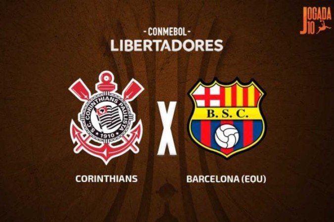 Corinthians tenta remontada contra o Barcelona-EQU, na Libertadores -  (crédito: Foto: Arte/Jogada10)