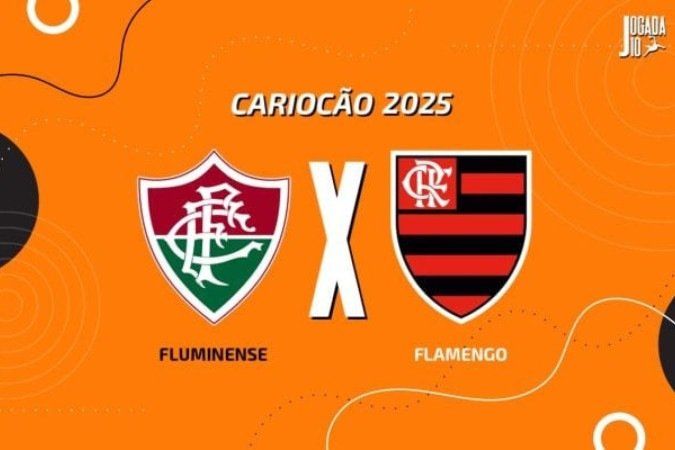 Fluminense e Flamengo duelam pelo título do Carioca 2025 - (crédito: Arte: Jogada10) Fluminense e Flamengo duelam pelo título do Carioca 2025 - (crédito: Arte: Jogada10)