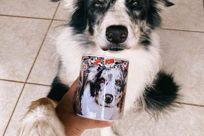 Canecas pet personalizadas, da Meu Quadro Pet (R$ 85)