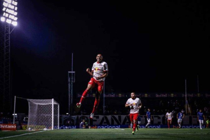 Jhon Jhon celebra o seu gol para o Bragantino contra o São José - (crédito: Foto: Ari Ferreira/Bragantino) Jhon Jhon celebra o seu gol para o Bragantino contra o São José - (crédito: Foto: Ari Ferreira/Bragantino)