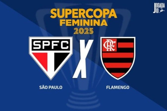 São Paulo e Flamwngo buscam uma vaga na final da Supercopa feminina -  (crédito: Foto: Arte Jogada10)