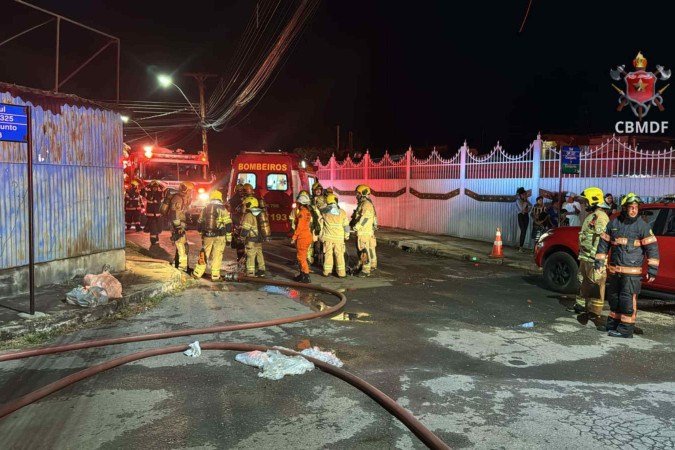 O incêndio ocorreu em apenas um cômodo da residência - (crédito: CBMDF) O incêndio ocorreu em apenas um cômodo da residência - (crédito: CBMDF)