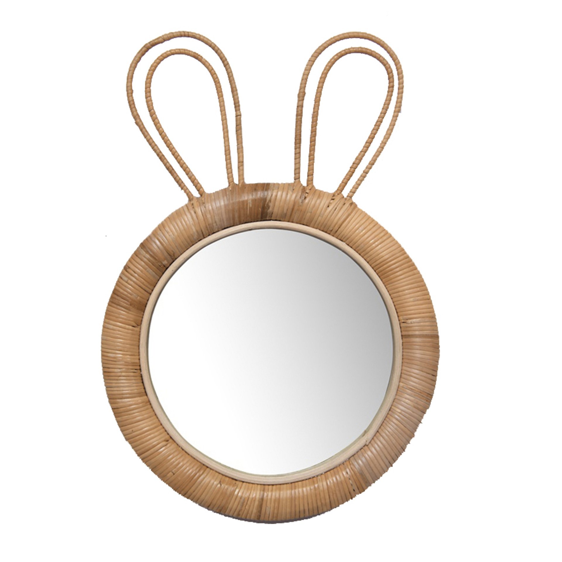 Espelho Infantil 29cm Rattan com moldura de coelho Oikos, na Leroy Merlin (R$ 299,90)