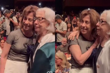 Fernanda Torres e Fernanda Montenegro durante a pré-estreia do filme 'Vitória' -  (crédito: Reprodução/Instagram globoplay)