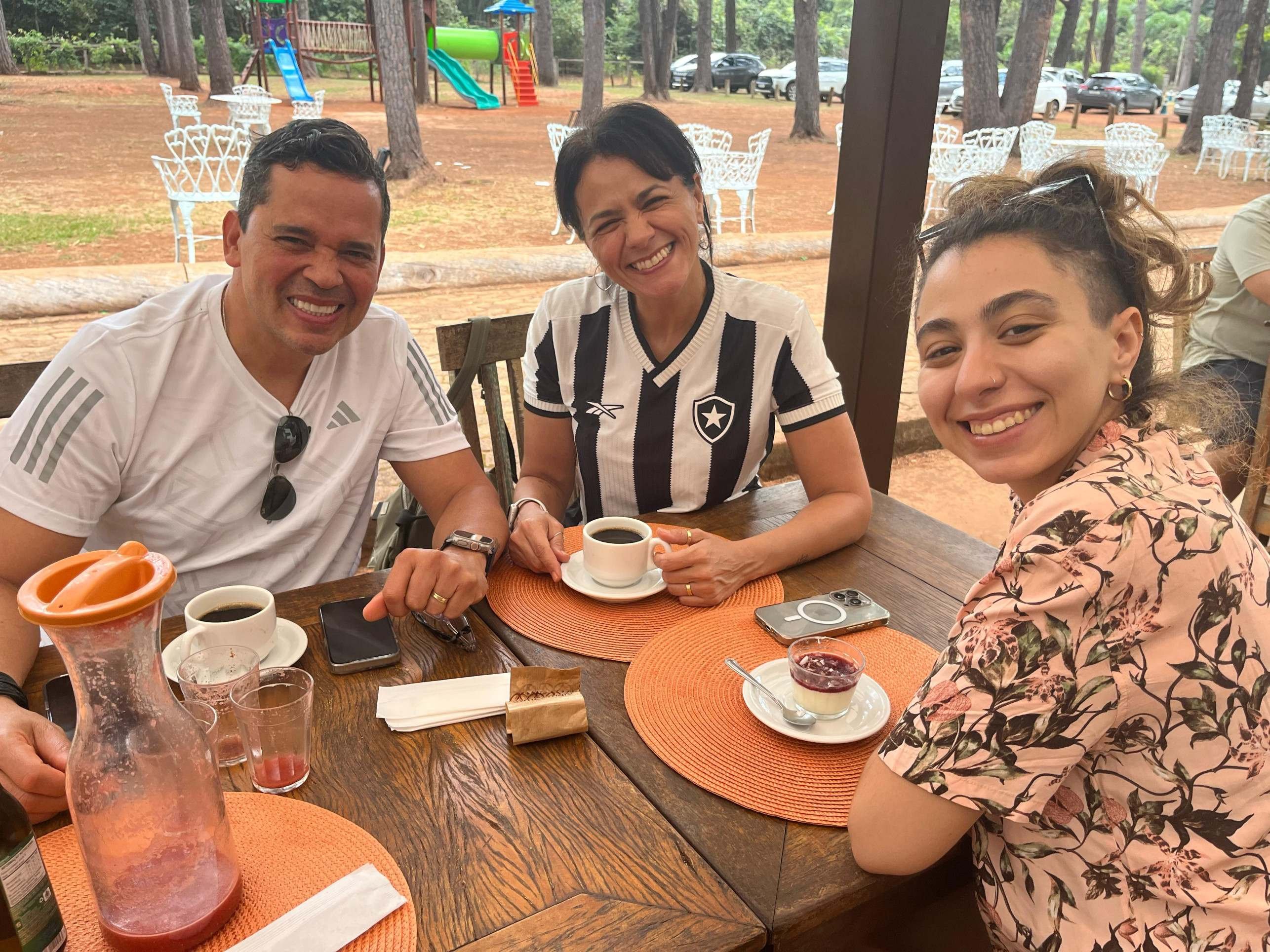 Iuri Silva, Luciana Alves e Ana Luíza Alves: lazer e momento importante de convívio familiar