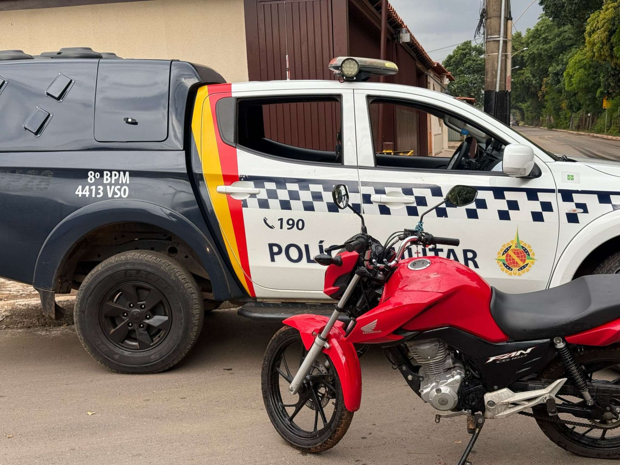Alta velocidade: PM recupera moto furtada antes mesmo de BO ser registrado