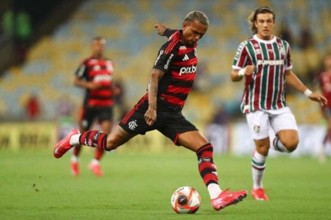 Wesley marca em vitória importante do Flamengo -  (crédito: Foto: Gilvan de Souza/Flamengo)