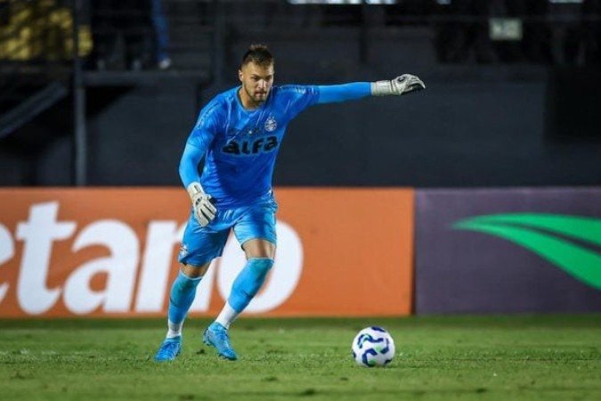 Gabriel Grando foi protagonista em classificação do Grêmio na Copa do Brasil - (crédito: Foto: Lucas Uebel / Grêmio FBPA) Gabriel Grando foi protagonista em classificação do Grêmio na Copa do Brasil - (crédito: Foto: Lucas Uebel / Grêmio FBPA)