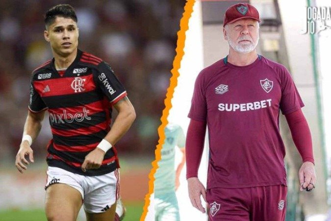 Luiz Araújo e Mano Menezes discutiram em clássico Fla-Flu -  (crédito: Foto: Marcelo Cortes/CRF e Marina Garcia/FFC)