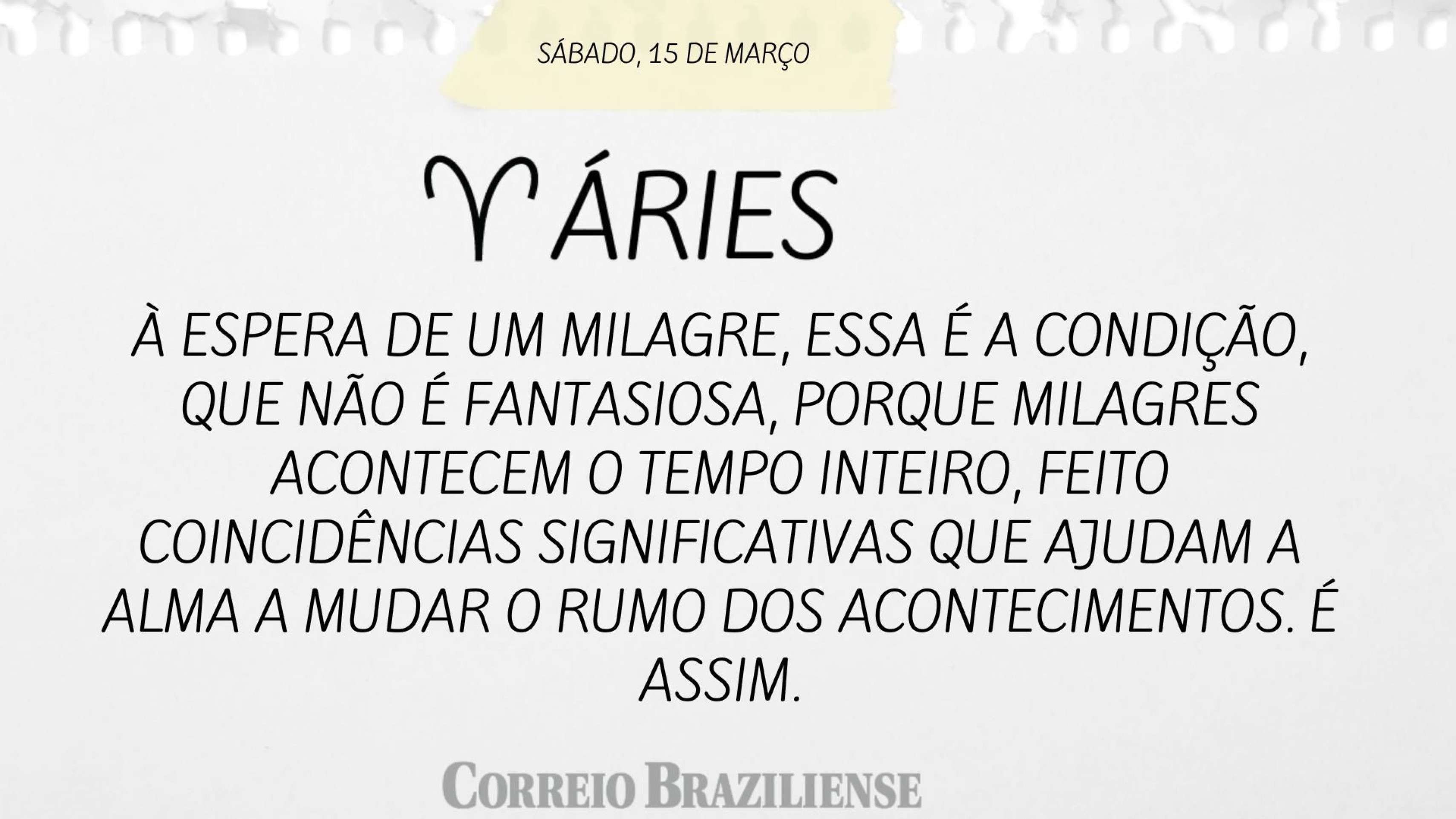 &Aacute;RIES | 15 DE MAR&Ccedil;O