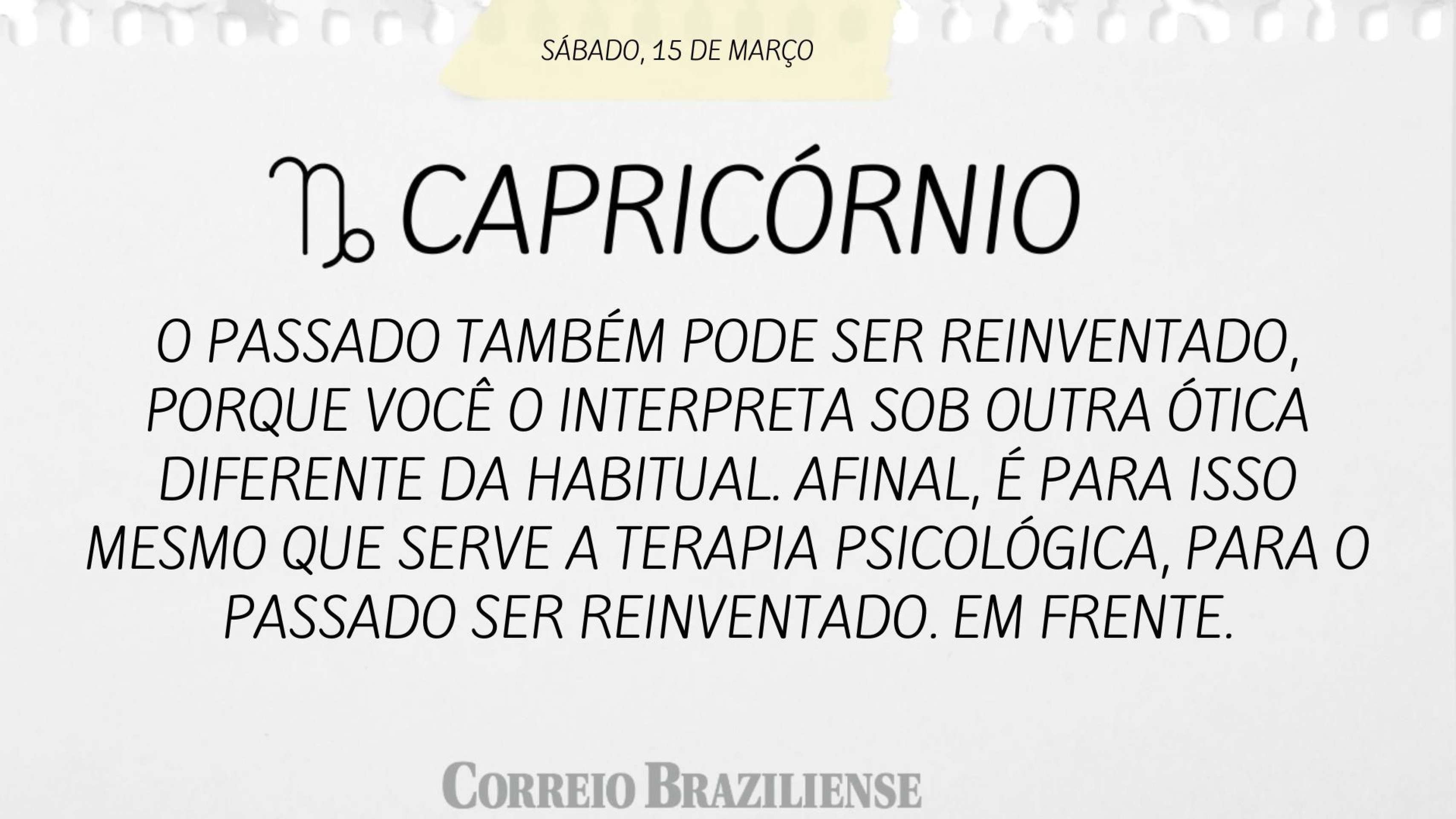CAPRIC&Oacute;RNIO | 15 DE MAR&Ccedil;O