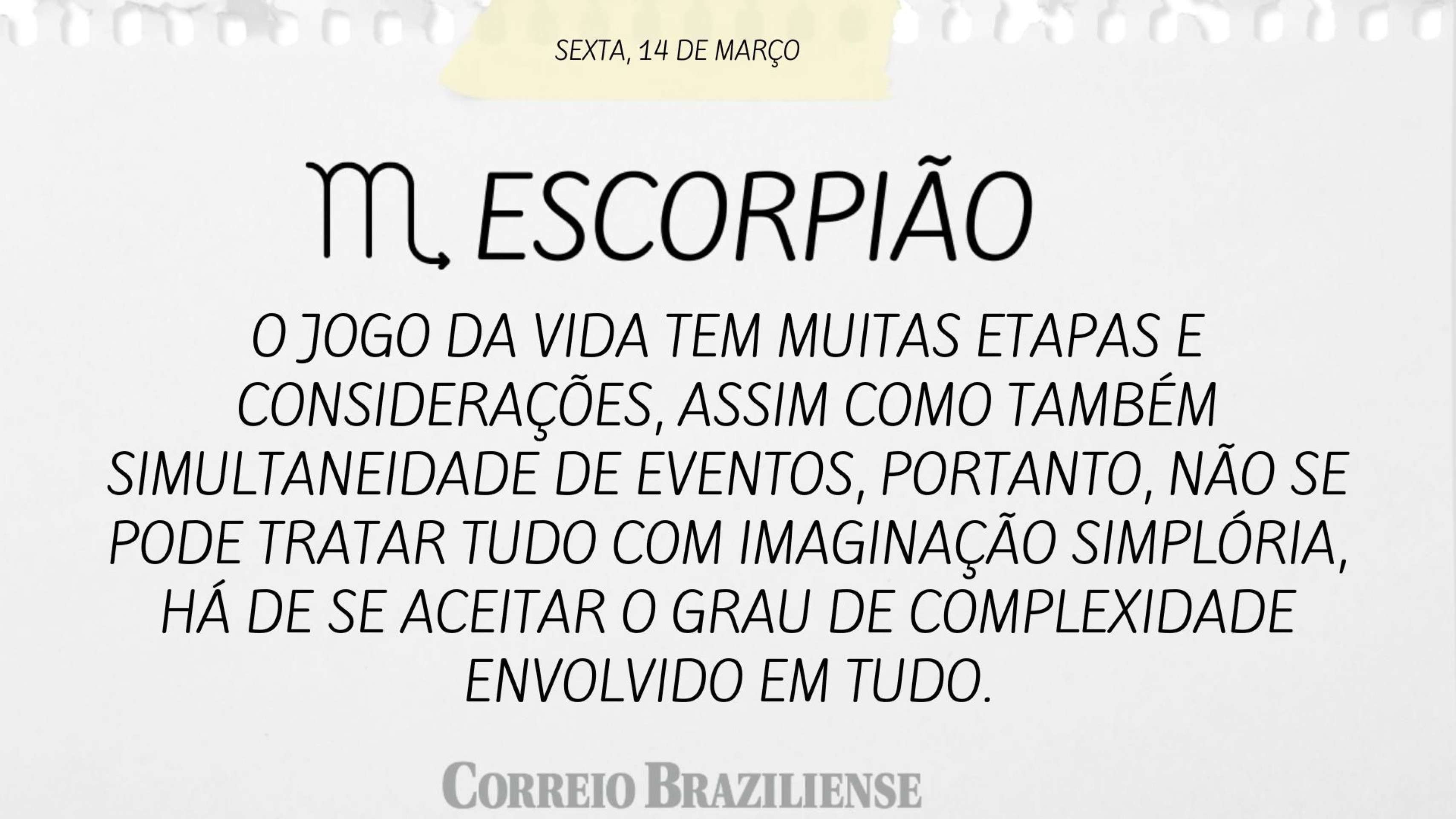 ESCORPI&Atilde;O | 14 DE MAR&Ccedil;O