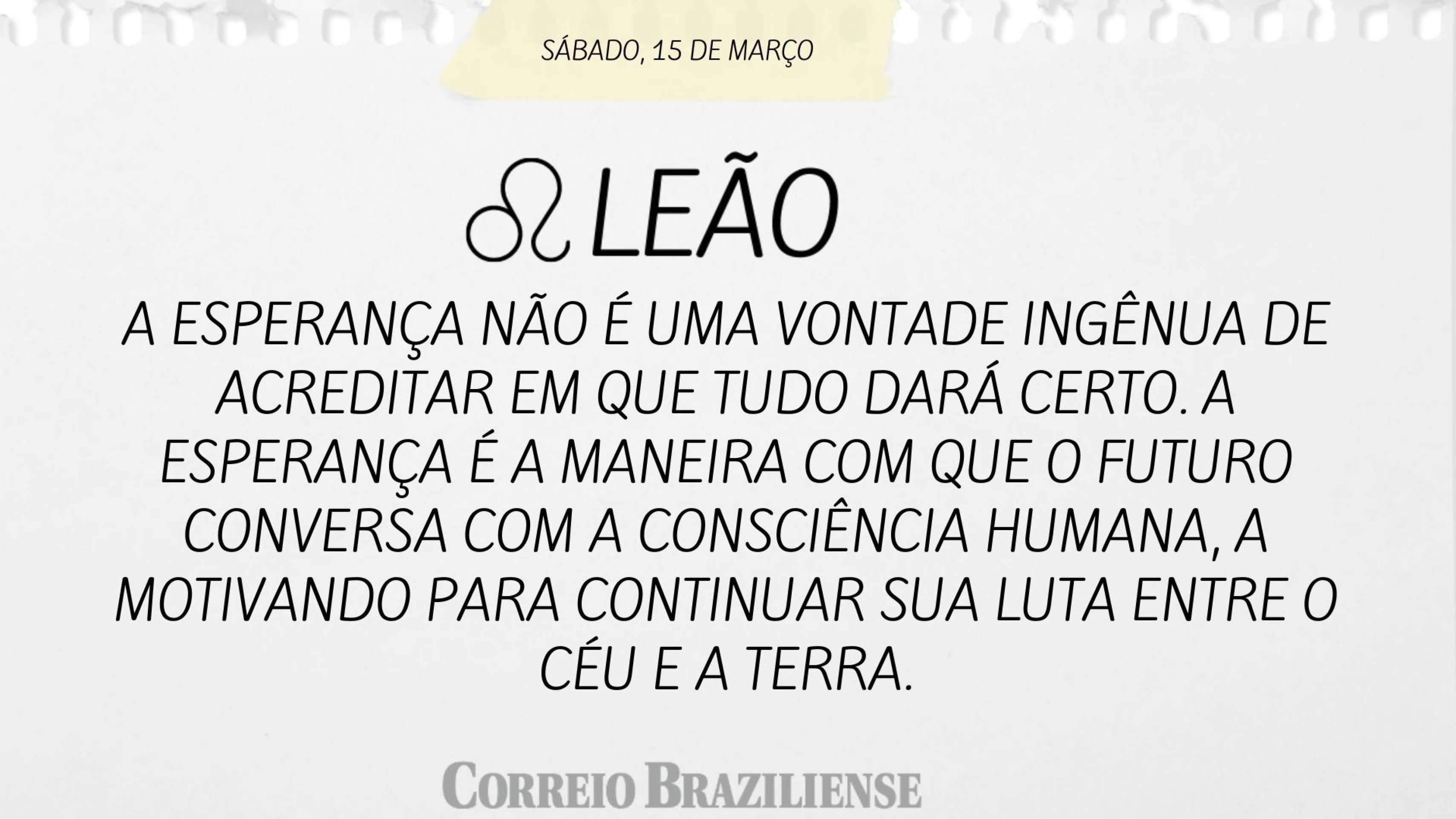 LE&Atilde;O | 15 DE MAR&Ccedil;O 