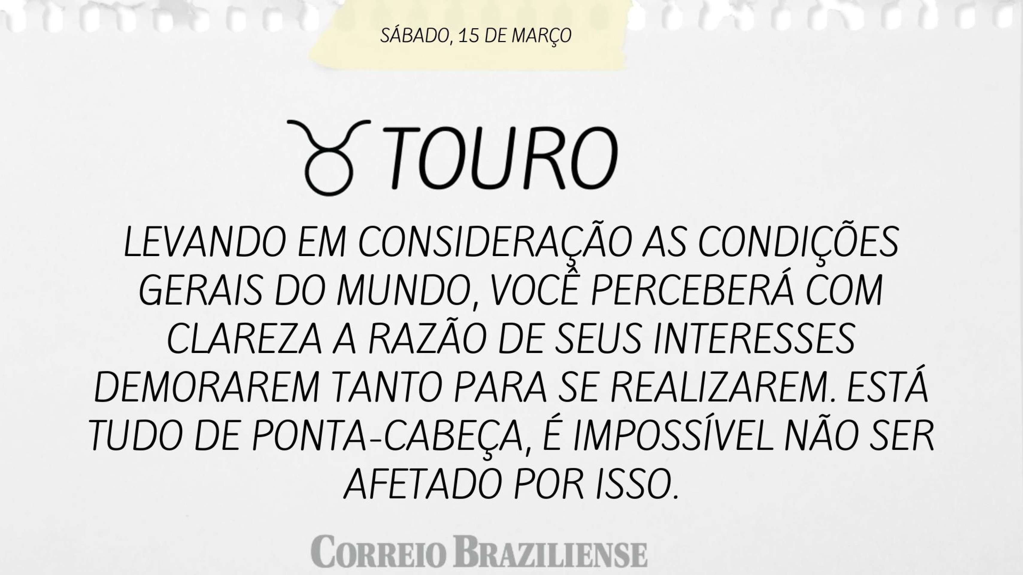 TOURO | 15 DE MAR&Ccedil;O