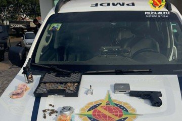  A abordagem foi na quadra 603 do Recanto das Emas, após a PMDF receber informações de tráfico no local -  (crédito: PMDF)