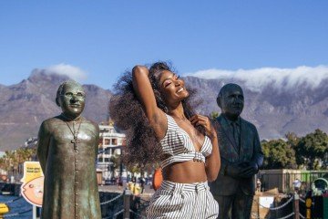 Erika Januza está na Cidade do Cabo, capital da África do Sul,  -  (crédito: Divulgação)