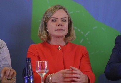 Gleisi foi alvo de falas sexistas; Janja restringiu sua conta em rede social após comentários machistas -  (crédito: Valter Campanato/Agência Brasil)