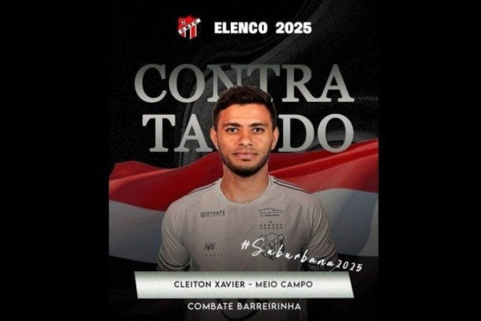 Cleiton Xavier é o presente de 80 anos do Combate Barreirinha -  (crédito: Foto: Divulgação/Combate Barreirinha)