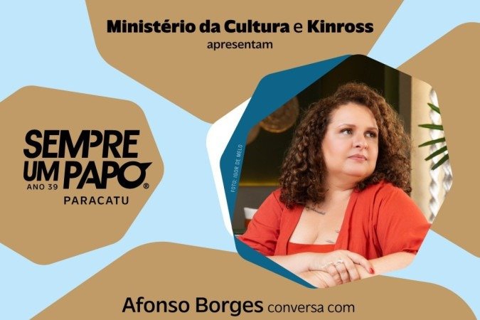 O Sempre Um Papo em Paracatu recebe a jornalista, escritora e professora Socorro Acioli, em sua primeira edição do ano. - (crédito: Divulgação) O Sempre Um Papo em Paracatu recebe a jornalista, escritora e professora Socorro Acioli, em sua primeira edição do ano. - (crédito: Divulgação)