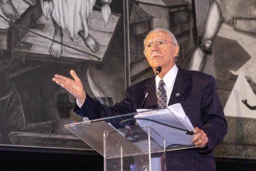 Ex-presidente José Sarney é homenageado em evento que discute e celebra os 40 anos da redemocratização brasileira -  (crédito: Mariana Campos / CB/DaPress)