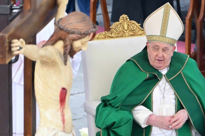 O Vaticano emitiu, neste sábado (15/3), nova atualização sobre a saúde do Papa Francisco - (crédito: Alberto PIZZOLI / AFP) O Vaticano emitiu, neste sábado (15/3), nova atualização sobre a saúde do Papa Francisco - (crédito: Alberto PIZZOLI / AFP)