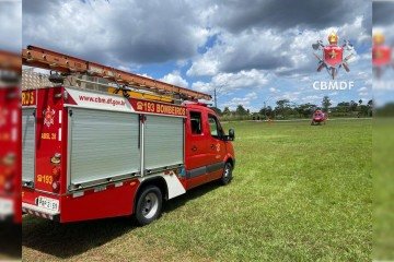 Ao chegarem ao local, os bombeiros encontraram a criança já fora da água. A vítima havia ficado submersa por alguns minutos -  (crédito: Divulgação/CBMDF)