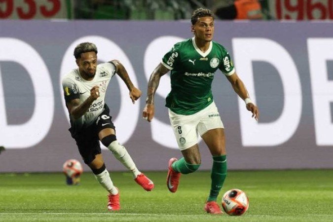 RICHARD RÍOS - Foi decisivo, porém negativamente. Atuação bem abaixo do que pode render na armação de jogo e, ainda por cima, falhou feio no começo da jogada do gol corintiano.  NOTA 3,5 - Foto: Cesar Greco/Palmeiras