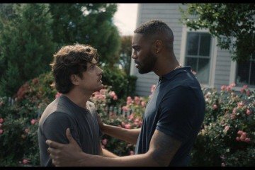 Filme Maré alta, com Marcos Pigossi
Marcos Pigossi e James Bland