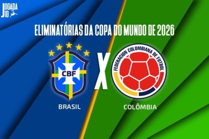 Brasil e Colômbia fazem duelo direto nas Eliminatórias da Copa - (crédito: Foto: Arte/Jogada10) Brasil e Colômbia fazem duelo direto nas Eliminatórias da Copa - (crédito: Foto: Arte/Jogada10)