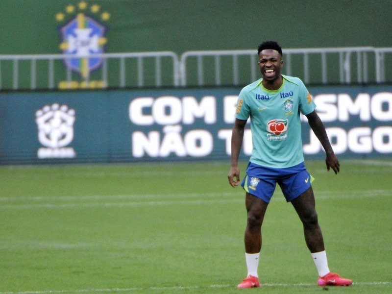 Vinicius Junior em estado puro: feliz e pronto para voltar a jogar pela Seleção, agora como melhor do mundo da Fifa -  (crédito: Minervino Júnior/CB/D.A.Press)
