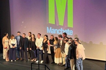Marcos Salles e o time de colunistas da Revista Manchete