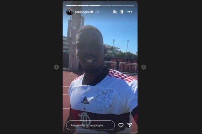 Paul Pogba treina com camisa do Flamengo - (crédito: Foto: Reprodução / Instagram) Paul Pogba treina com camisa do Flamengo - (crédito: Foto: Reprodução / Instagram)