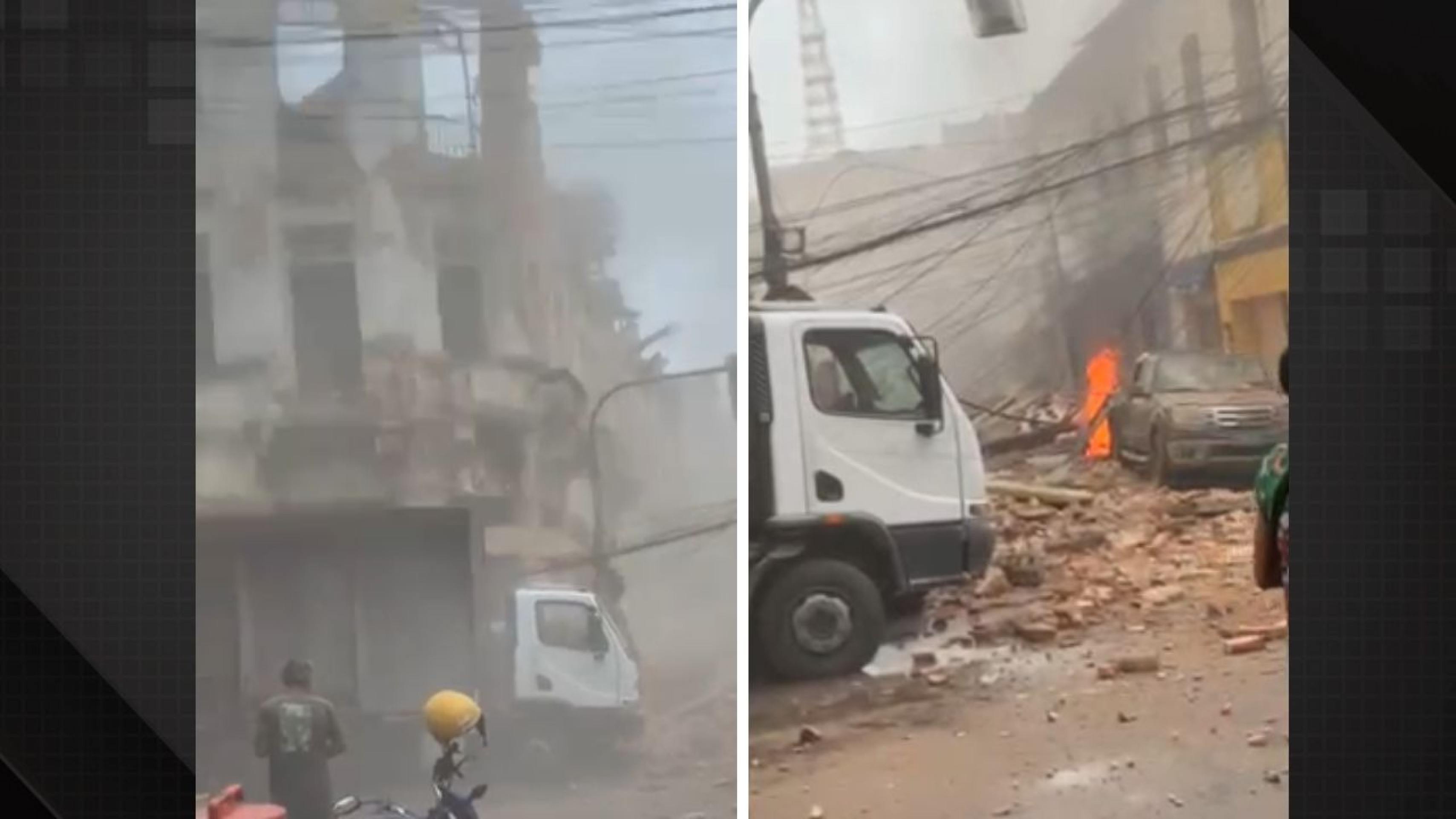 Prédio desaba no Centro do Rio e deixa pelo menos uma pessoa morta