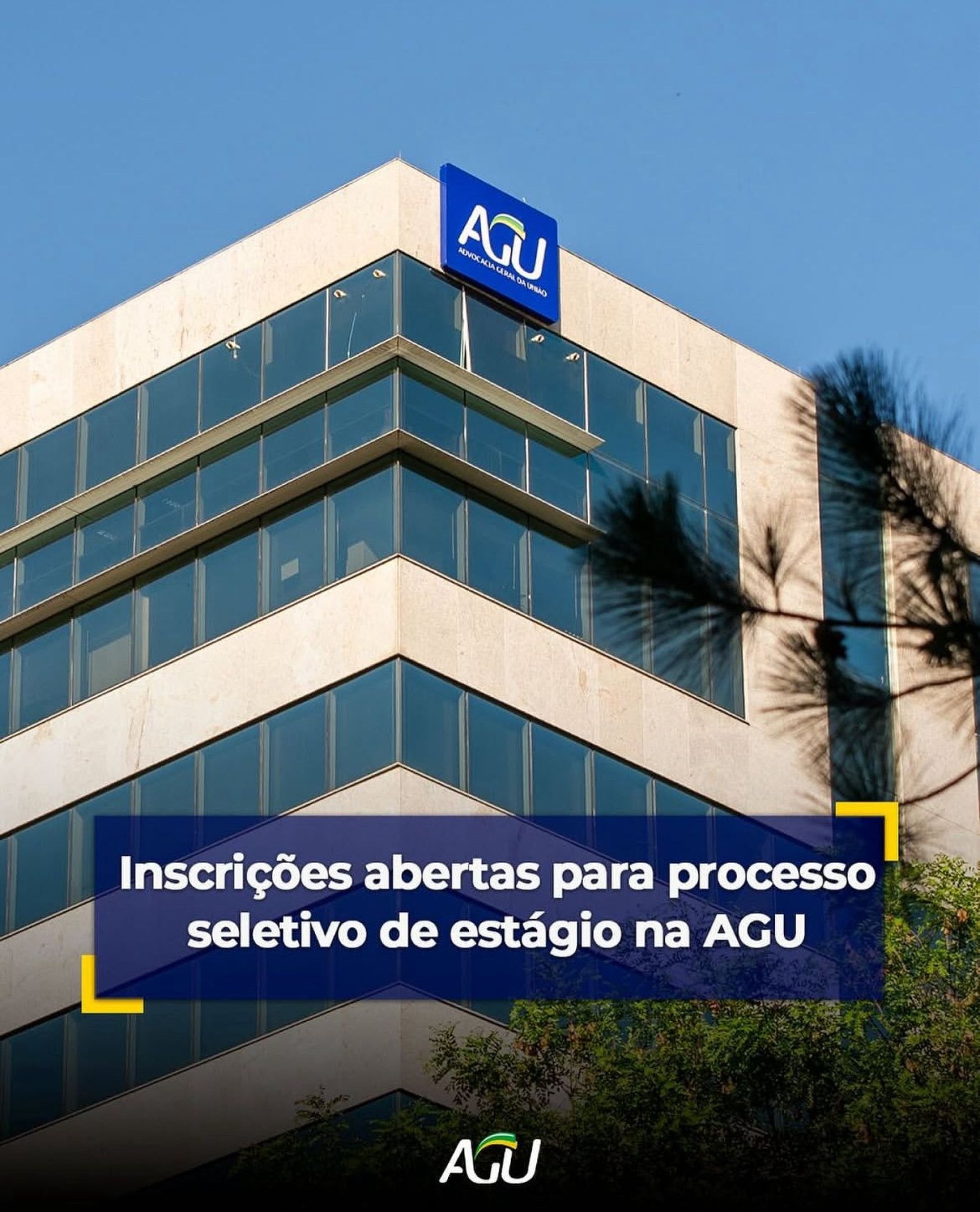 Estágio: AGU abre cadastro reserva para níveis médio e superior; inscrições até 27/3