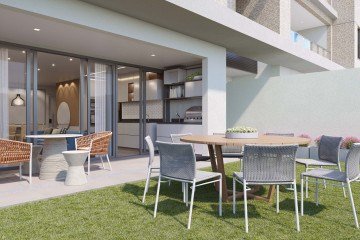 Jardim integrado a um apartamento