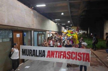 Ato foi organizado por entidades estudantis e centros acadêmicos -  (crédito: Carol Moura/CB/D.A. Press)